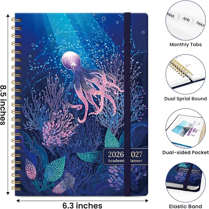 Planner 2026-2027, Hardcover Monthly and Weekly Academic Planner July 2026 - Image 4
