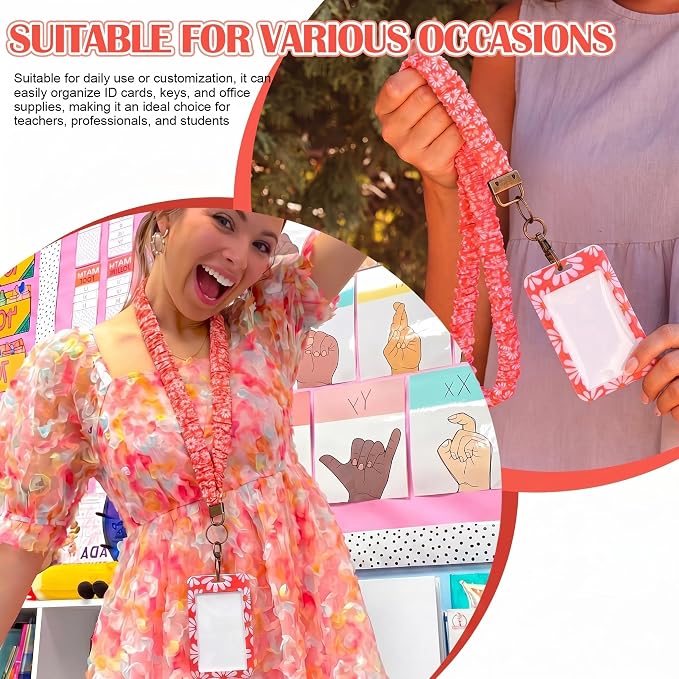 Gilprop 1 Pcs Scrunchie Teacher Lanyards - Image 6