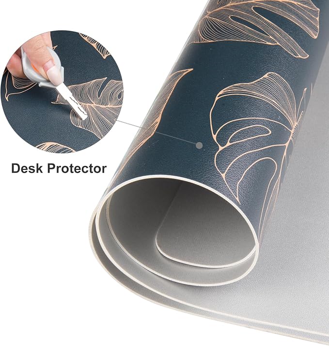 Colorful Star Large Mouse Pad, Monstera Leaves Waterproof Office Desk Mat - Image 7