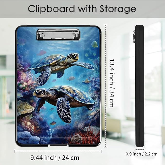 Clipboard with Storage, Office Supplies Nursing Clipboards Folder with Pen - Image 2