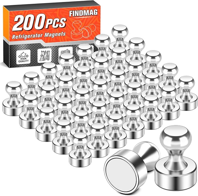 FINDMAG Refrigerator Magnets, Cool White Board Magnets Set Adults, Heavy Duty by FINDMAG