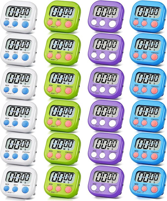24 Pack Timers Magnetic Kitchen Timer Cooking Timers by Unknown