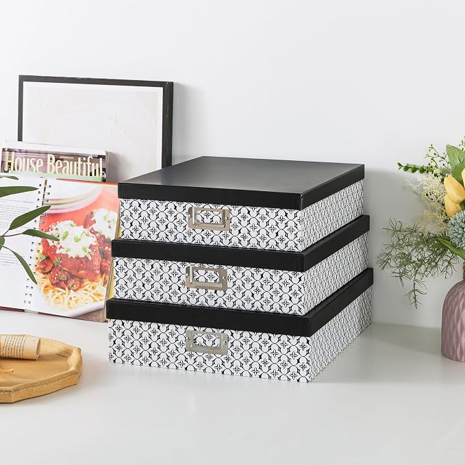Soul & Lane Black and White Decorative Storage Boxes - Image 6