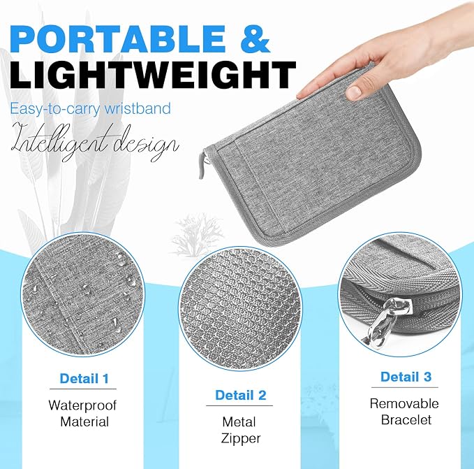 Single Passport Holder for Travel, RFID Travel Document Organizer for Women - Image 4