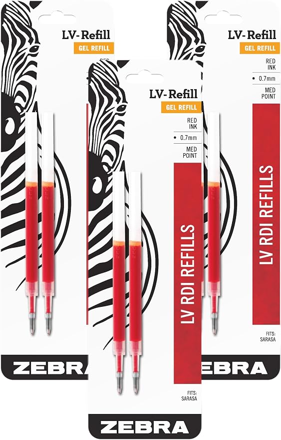Zebra Pen LV-Refill for Gel Ink Pens, Medium Point by ZebraPen