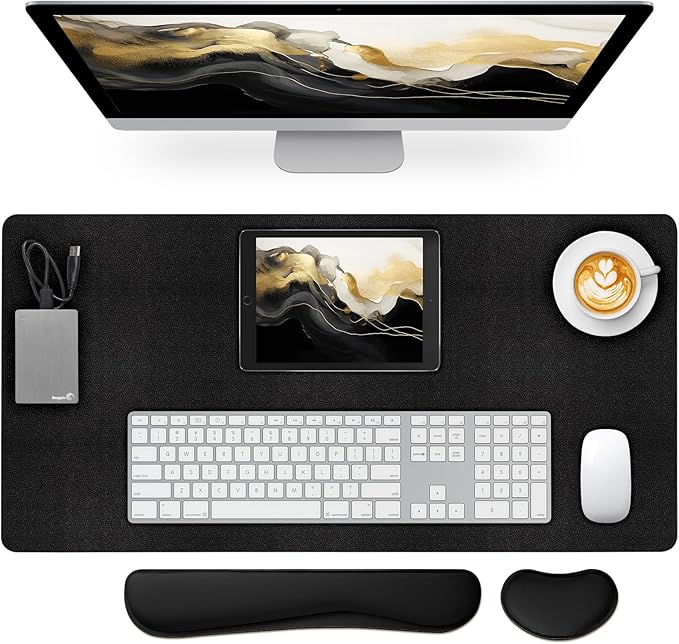 Desk Pad Mat Set, 3-in-1Large Mouse Pads by Meetcolor