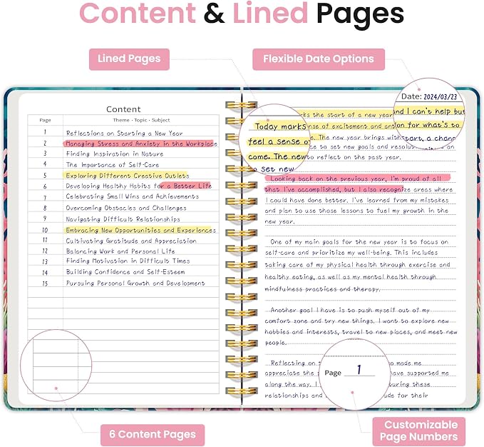 Lined Spiral Notebook Journal for Work, 300 Pages Thick B5 College Ruled - Image 3