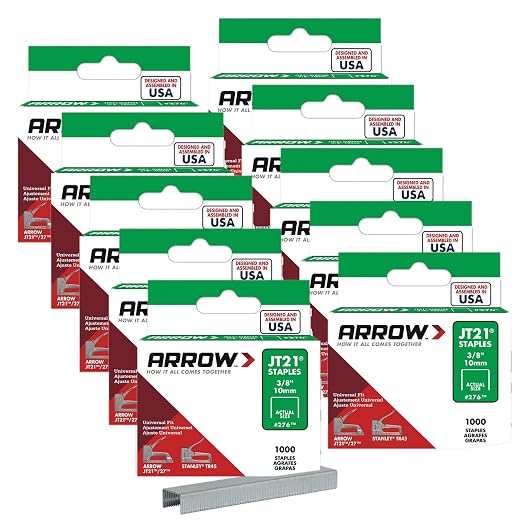 Arrow Fastener 276 Genuine JT21/T27 3/8-Inch Staples, 10 Pack by ArrowToolGroup