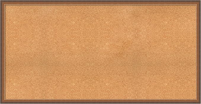 Amanti Art Natural Cork Board for Wall, 30x58 Vision Board with Bronze Frame, Oversize Corkboard Office Decor for Home Organization, Modern Corkboard Pinboard to Display Items for Home Organization-DeskLoop Office