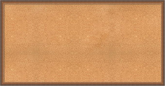 Amanti Art Natural Cork Board for Wall, 30x58 Vision Board with Bronze Frame, Oversize Corkboard Office Decor for Home Organization, Modern Corkboard Pinboard to Display Items for Home Organization-DeskLoop Office