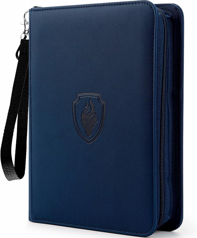 Fabmaker Premium 4 Pocket Zip Card Binder, Trading Card Binder by Fabmaker