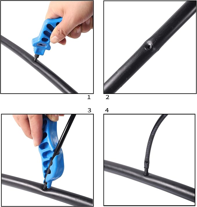 2-in-One Drip Irrigation Tubing Hole Punch Fitting Insertion Tools Drip Tube - Image 3