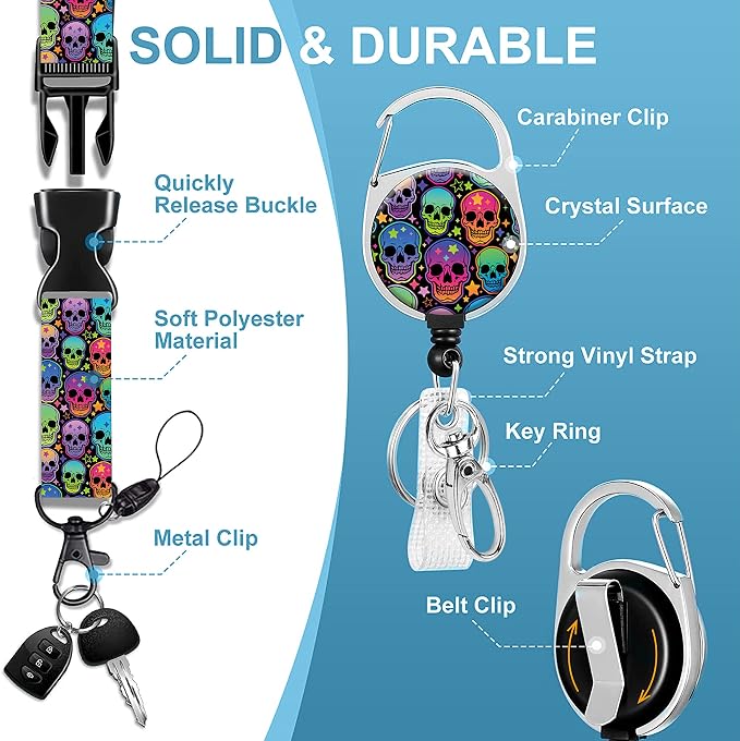 Badge Lanyard, Retractable Badge Holder - Image 3