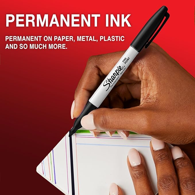 Sharpie Permanent Markers | Fine Point | Assorted Fun Colours | 18 Count - Image 2