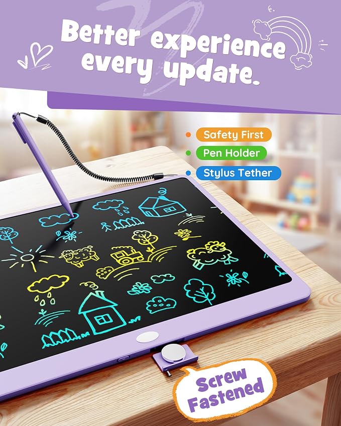LCD Writing Tablet 16 Inch, Colorful Electronic Doodle Board Drawing Tablet - Image 3