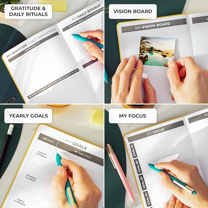 Clever Fox Daily Planner – Undated Planning Notebook with Hourly Schedule & To-Do List – Personal Day Task & Work Organizer, 6 Months (Amber Yellow)-DeskLoop Office