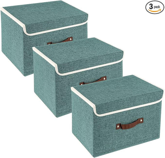 TYEERS Collapsible Storage Boxes, Washable Fabric Storage Bins by StorageOrganization