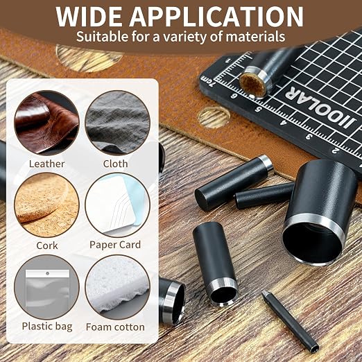 Leather Circle Cutter Tool Set, 13 Pieces Small Circle Punch Tools - Image 6