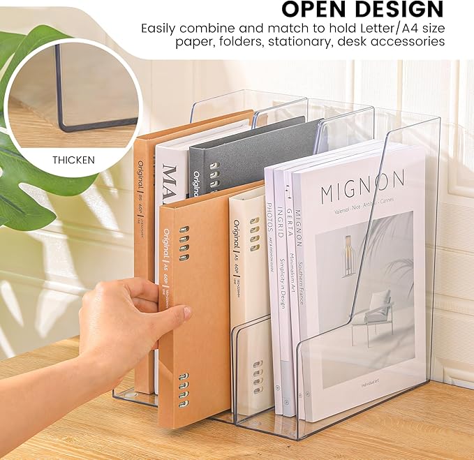 CiWiVOKi Vertical File Holder, 4 pack - Image 4