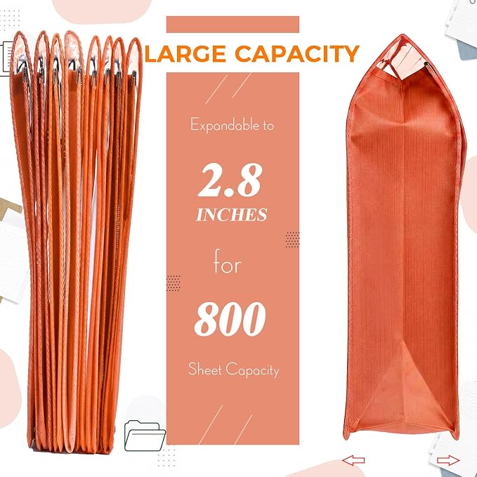 Epakh 10 Pieces Plastic File Folders Envelope Expanding File Wallet Organizer - Image 4
