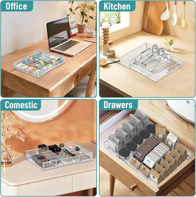Expandable Desk Drawer Organizer Tray - Image 7