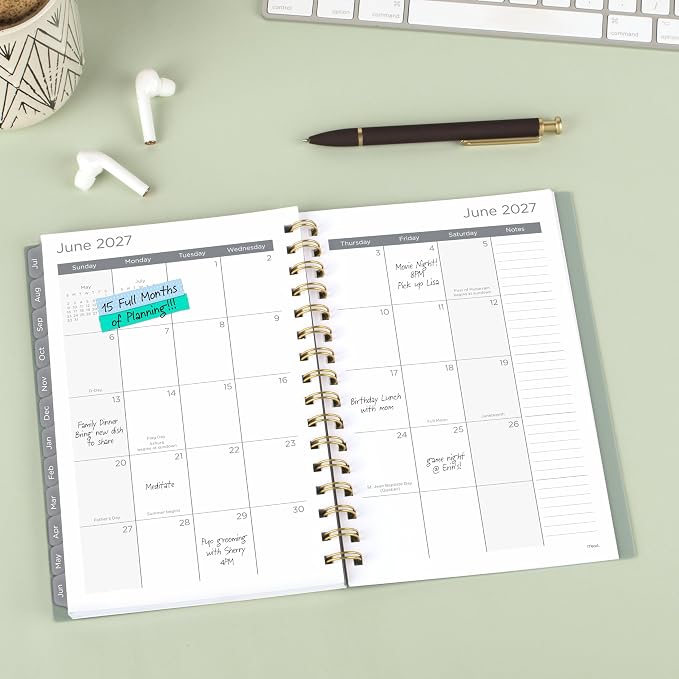 Mead Planner 2026-2027 Weekly & Monthly Academic 15-Month April-June, 5.5" x - Image 3