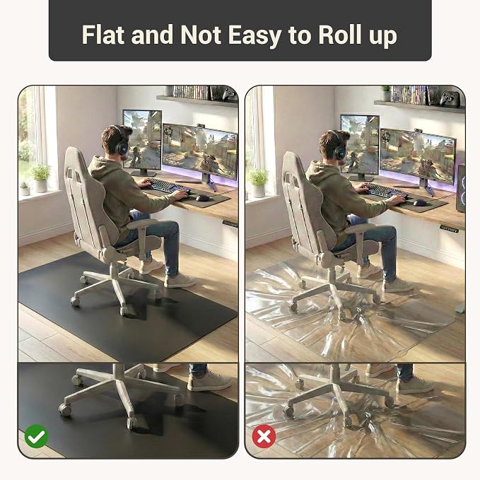 Office Rolling Chair Mat for Hardwood and Tile Floor, Chair Mat Best for Under - Image 7