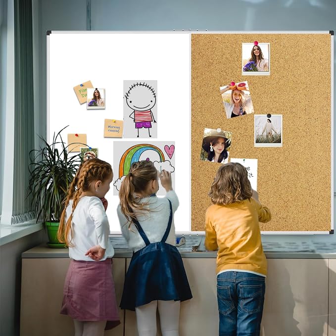XBoard Extra Large Magnetic White Board and Bulletin Corkboard Combination - Image 6