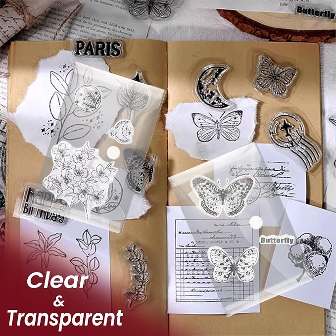 Vmiapxo 40 Pack Stamp and Die Storage Pockets, Reusable Small Plastic Envelopes - Image 7