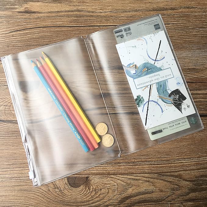 Wanderings Clear Zipper Case and Kraft Card Holder - Image 7