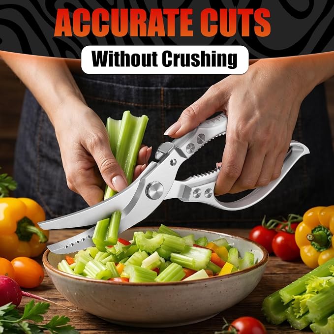 Premium Stainless Steel Poultry Shears – Heavy Duty Kitchen Shears - Image 8
