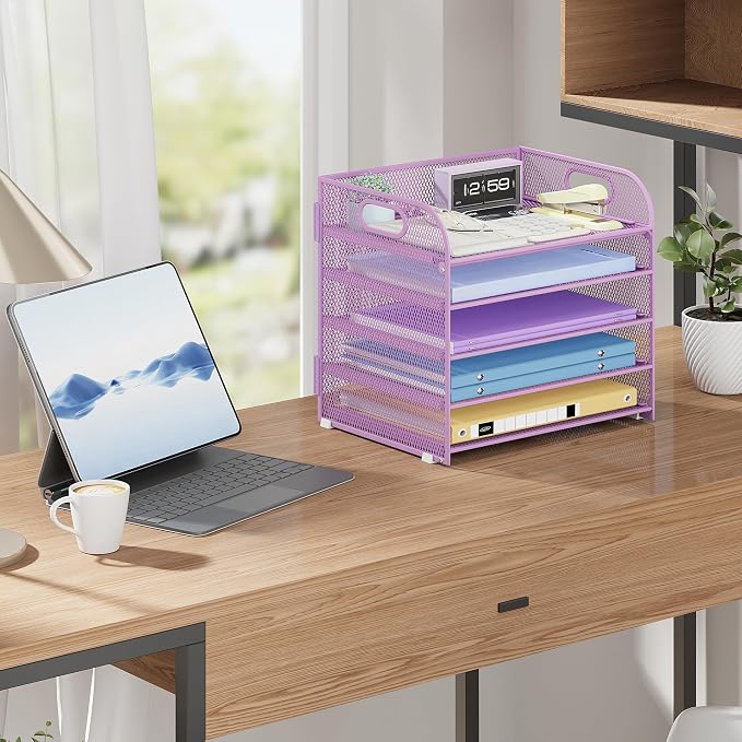 Cawukege 2 Pack 5 Tier Paper Organizer, Letter Tray - Image 8
