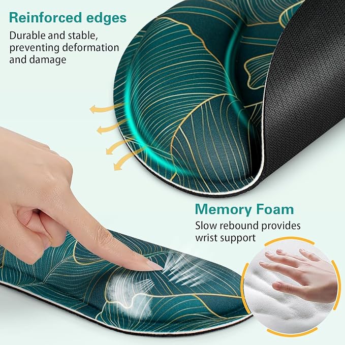 Mouse Pad with Wrist Rest Set, 3-in-1 Wrist Support Mousepad Set, Gaming Mat - Image 6