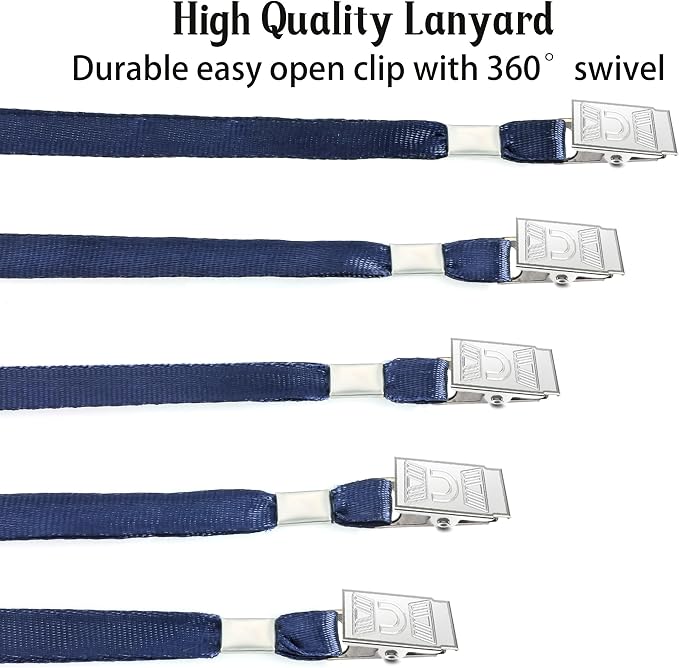 LOCONHA 100 Pack Navy Blue lanyards Lanyards - Image 3