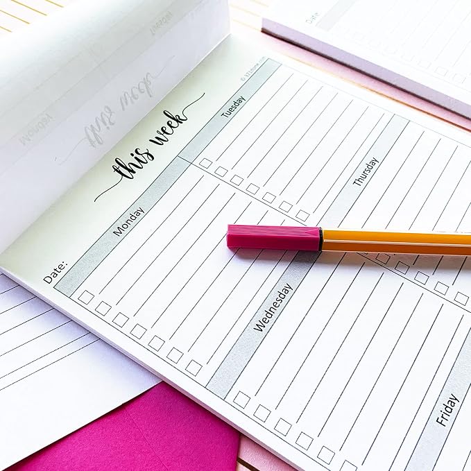 321Done Weekly Checklist Notepad, 8.5x11 Large Letter-Size Desk Pad - Image 6