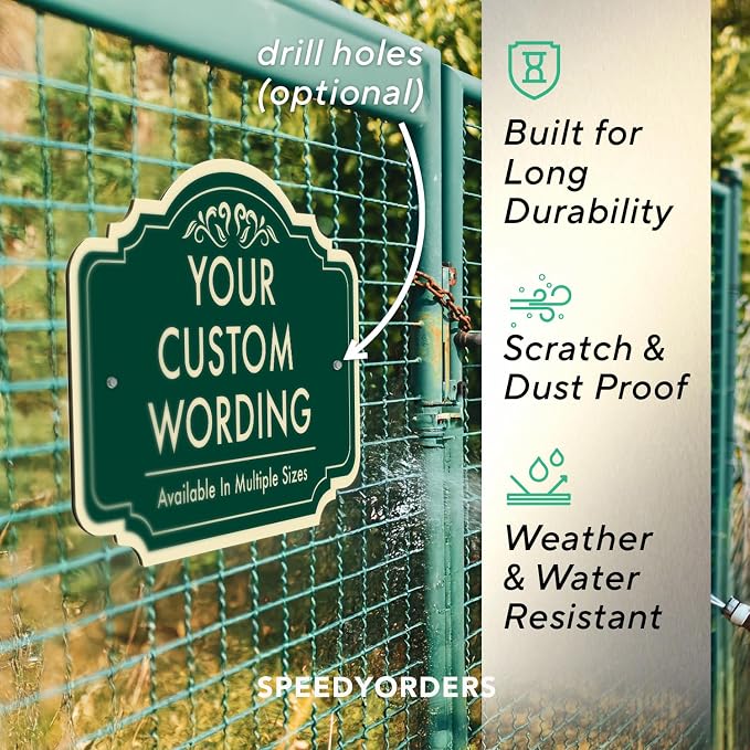 Custom Aluminum Signs: Driveway/Outdoor Metal, Waterproof, Forest Green 24x18 In - Image 6