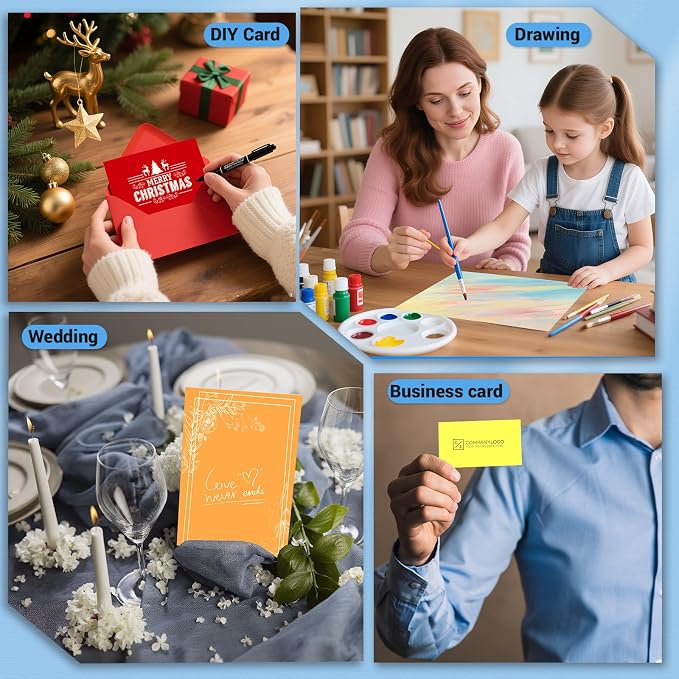 Cardstock 8.5 x 11, 10 Colors Colored Printer Paper 75 lb/200 gsm, 40 Sheets - Image 7