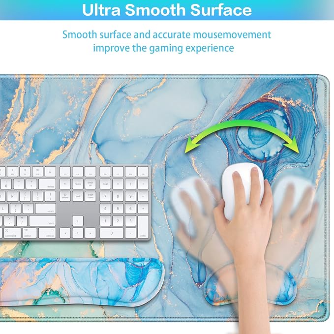Desk Mat Blue, Large Gaming Mouse Pad - Image 4