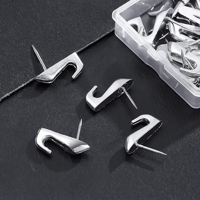 Hotop 15 Pieces 20 Lbs Pin Hooks Push pin Hangers Metal Hooks Picture Hanging - Image 3