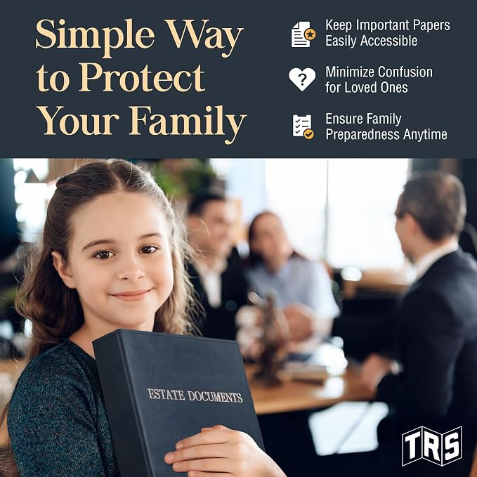 TRS Estate Planning Binder Kit – Pre-Labeled Tabs, Sheet Protectors | 1.5" - Image 4