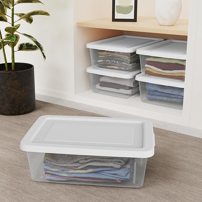 Sterilite 30 Pack Storage Box, 12 Quart Stackable Tote - Image 4