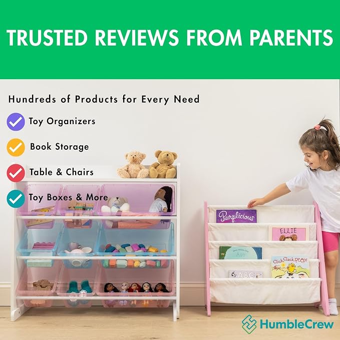 Humble Crew Kids Bookshelf, 4-Tier Front-Facing Book Display Organizer - Image 7