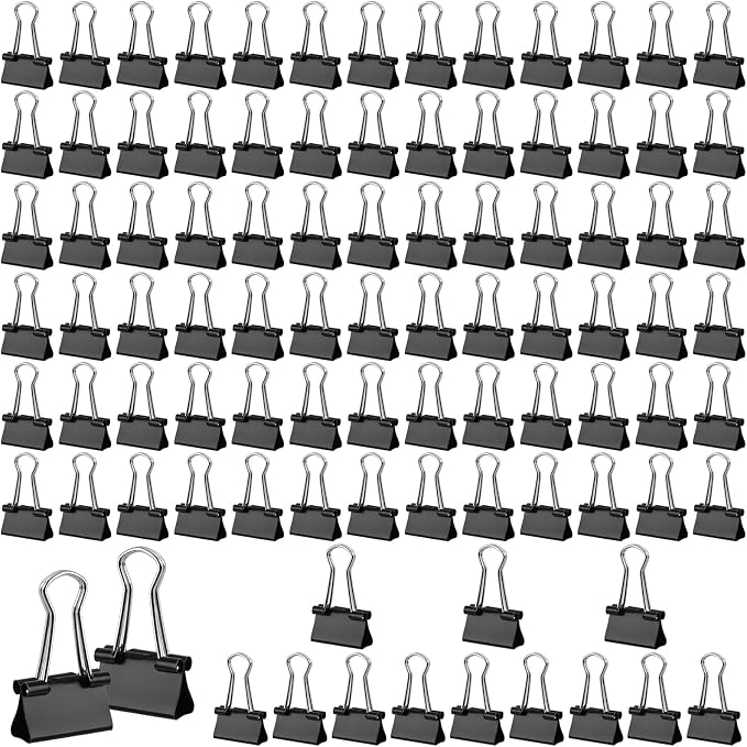 180Pcs Small Binder Clips, Mini Binder Clips, 0.63 in/15mm Clips Office Supplies by PEASUG