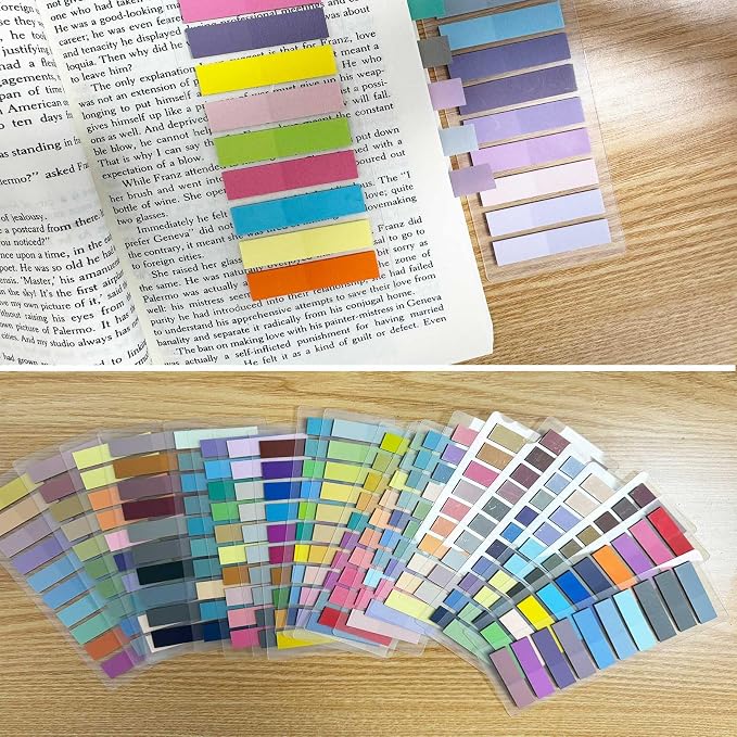 ELII 3600pcs Books Tabs for Annotating Page Markers Morandi Sticky Tabs | - Image 7
