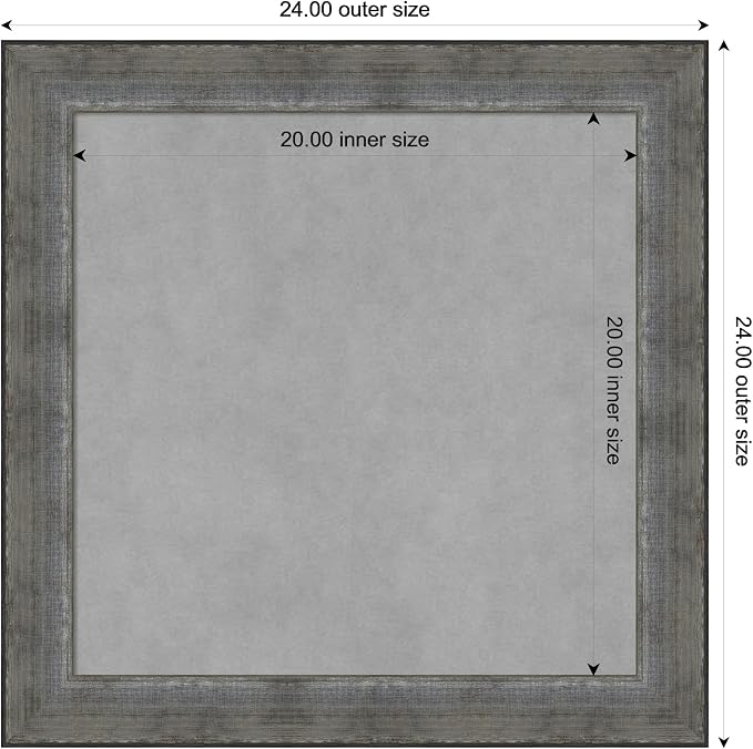 Amanti Art Silver Framed Magnetic Board 24x24 Medium Vision Board - Image 3