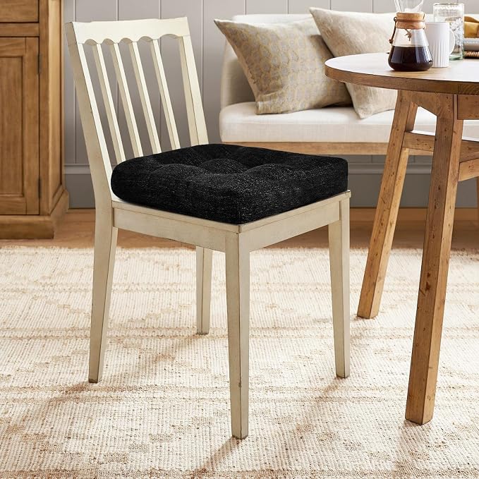 downluxe Chair Cushions for Dining Chairs 2 Pack, Tufted Indoor Chair Pads - Image 7