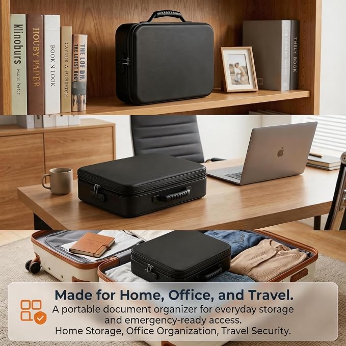 Fireproof Document Box with Lock, 5200°F Fireproof & Water-Resistant File - Image 8