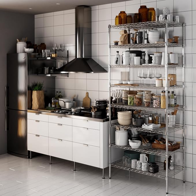 Regal Altair 21" Deep x 36" Wide x 86" Height Wire Shelving Kit | 8-Tier | NSF - Image 6