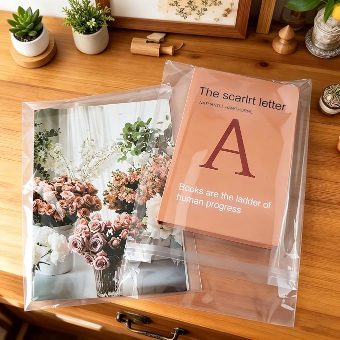 VOKOY 200 Pack 9 3/8 x 12 2/5 inches Crystal Clear Sleeves Storage Bags - Image 7