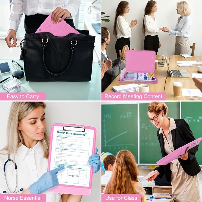 HWPRATO Glitter Clipboard with Storage, Clip Boards 8.5x11 with Pen Holder - Image 5